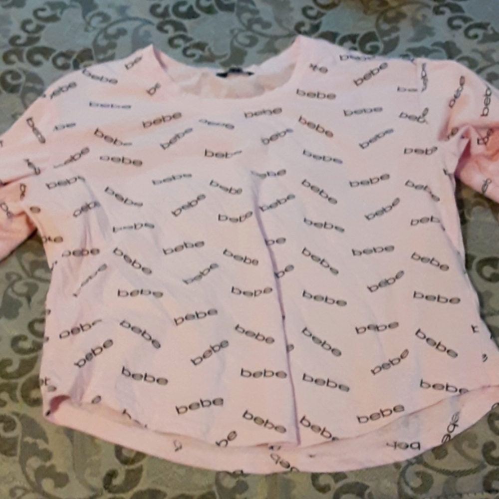 Pink Bebe Crop top size Medium